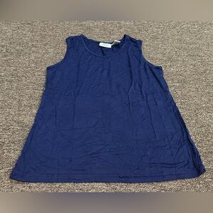 OSO Casuals Dark Blue Top Sz S women's sleeveless tank top